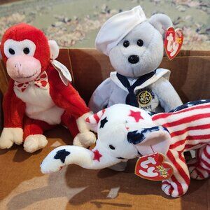 TY Valentine, Righty 2000, and Ronnie Beanies.